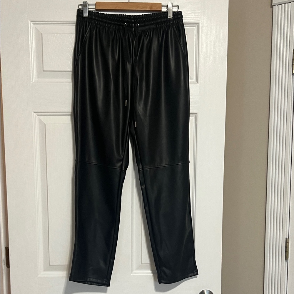 Laundry  Black Faux Leather pants